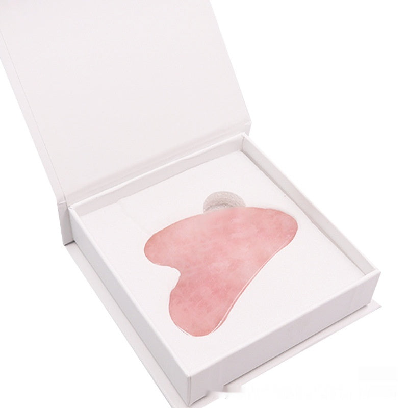 Rose quartz gua sha in keepsake gift box