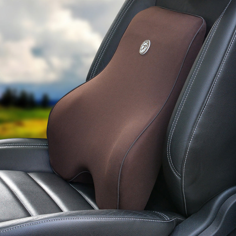 Lumbar cushion on seat