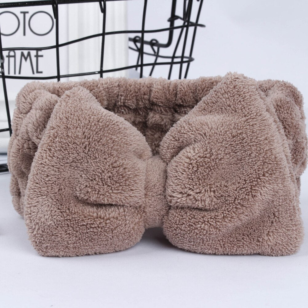 Coral fleece spa facial headband