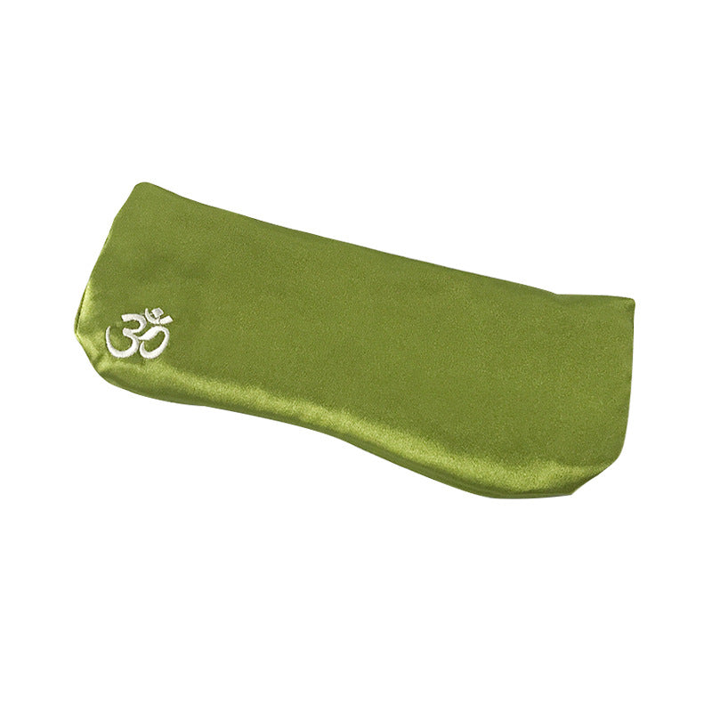 Weighted Lavender Eye Pillow in sage green satin