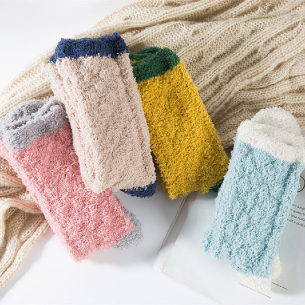 Fuzzy Fleece Sleep Socks detail