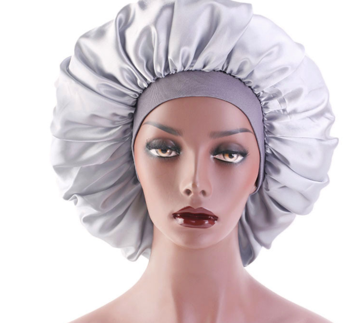 Satin sleep bonnet detail