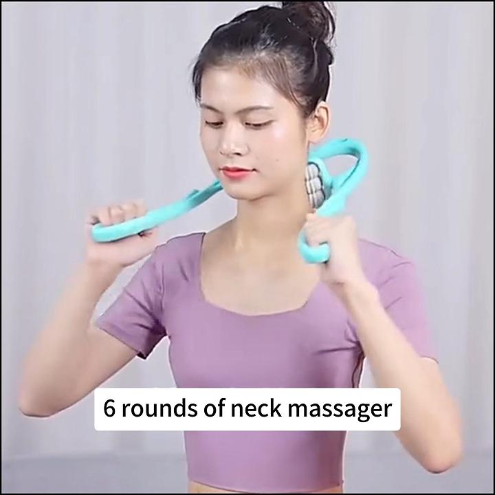 Using the manual neck roller massager